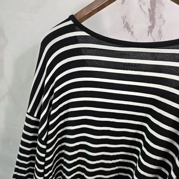 Torrid T Shirt Women 3 3X Black White Striped Tee Top Long Tunic Tie Knot Super - Picture 6 of 10
